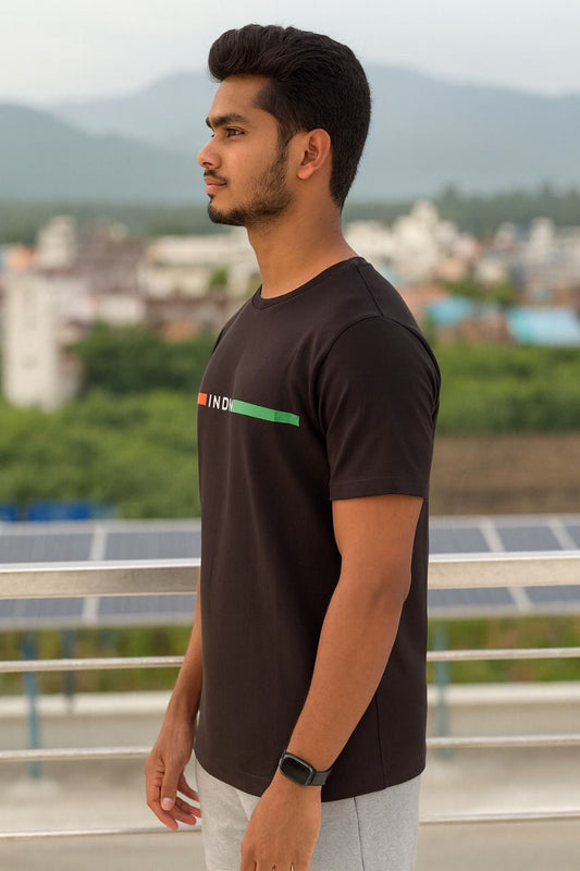 India Pride Black T-Shirt