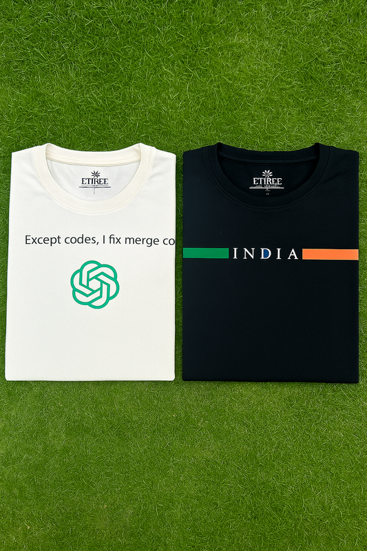 [Combo: 2 T-Shirts Bundle] Black and White