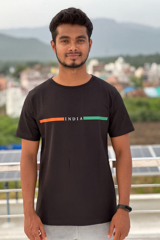 India Pride Black T-Shirt